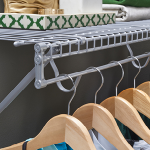 ClosetMaid Fixed Mount Wire Shelving with TotalSlide in Satin Chrome