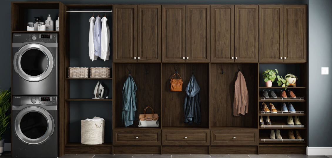 Wardrobe Storage Cabinet, Armoire Closet Organizer with Drawer and Hanging  Rod, Black